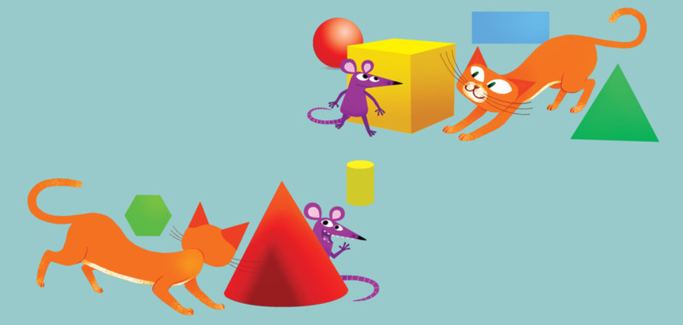 القطة والمكعّب... القطة والمخروط